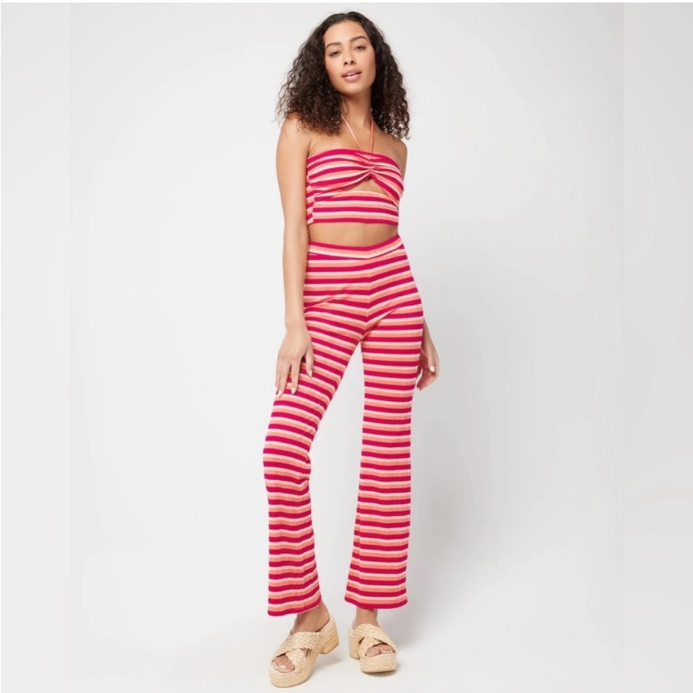 NWT L*Space Paloma Pant Top Set Striped Loungewear Size Medium